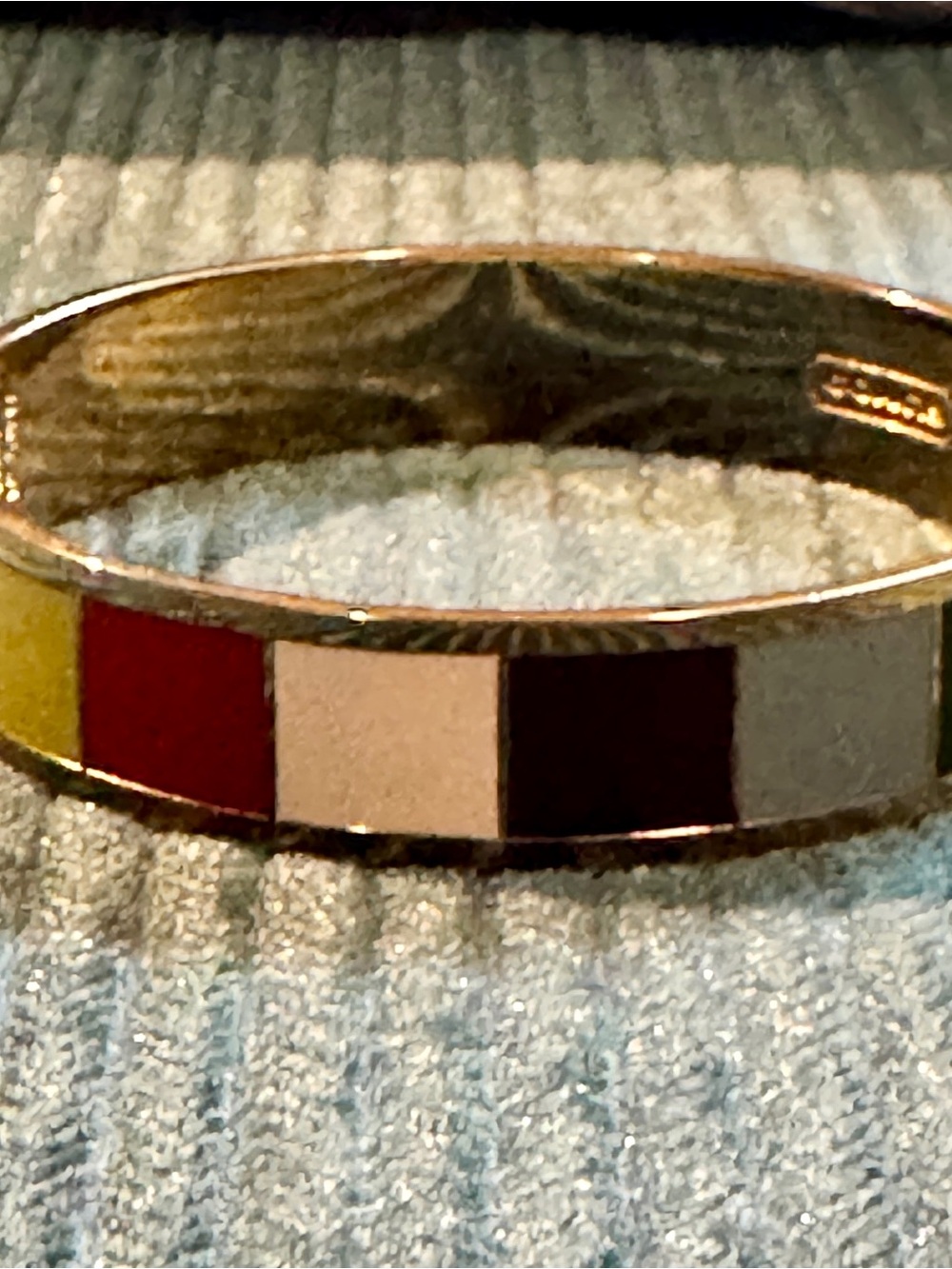 Coach legacy stripe bangle